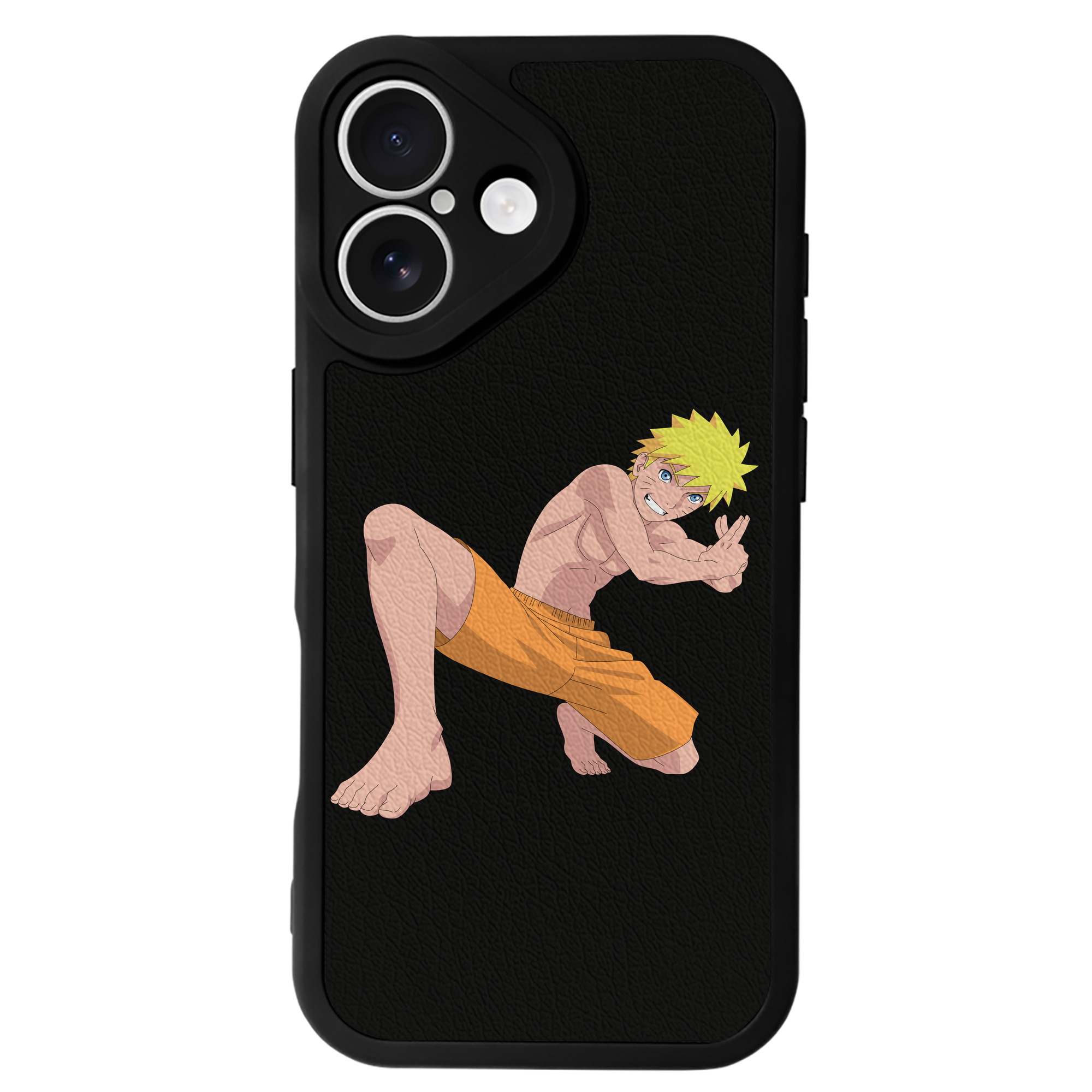 （画像用） NARUTO -ナルト- うずまき ナルト Uzumaki Naruto 【iPhone 16シリーズ対応】シリコンスマホケース（レザー調） 材質：シリコン